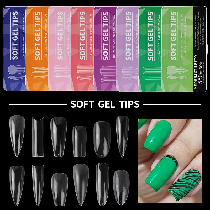 Clear Gel/Non-Gel Tip Nails